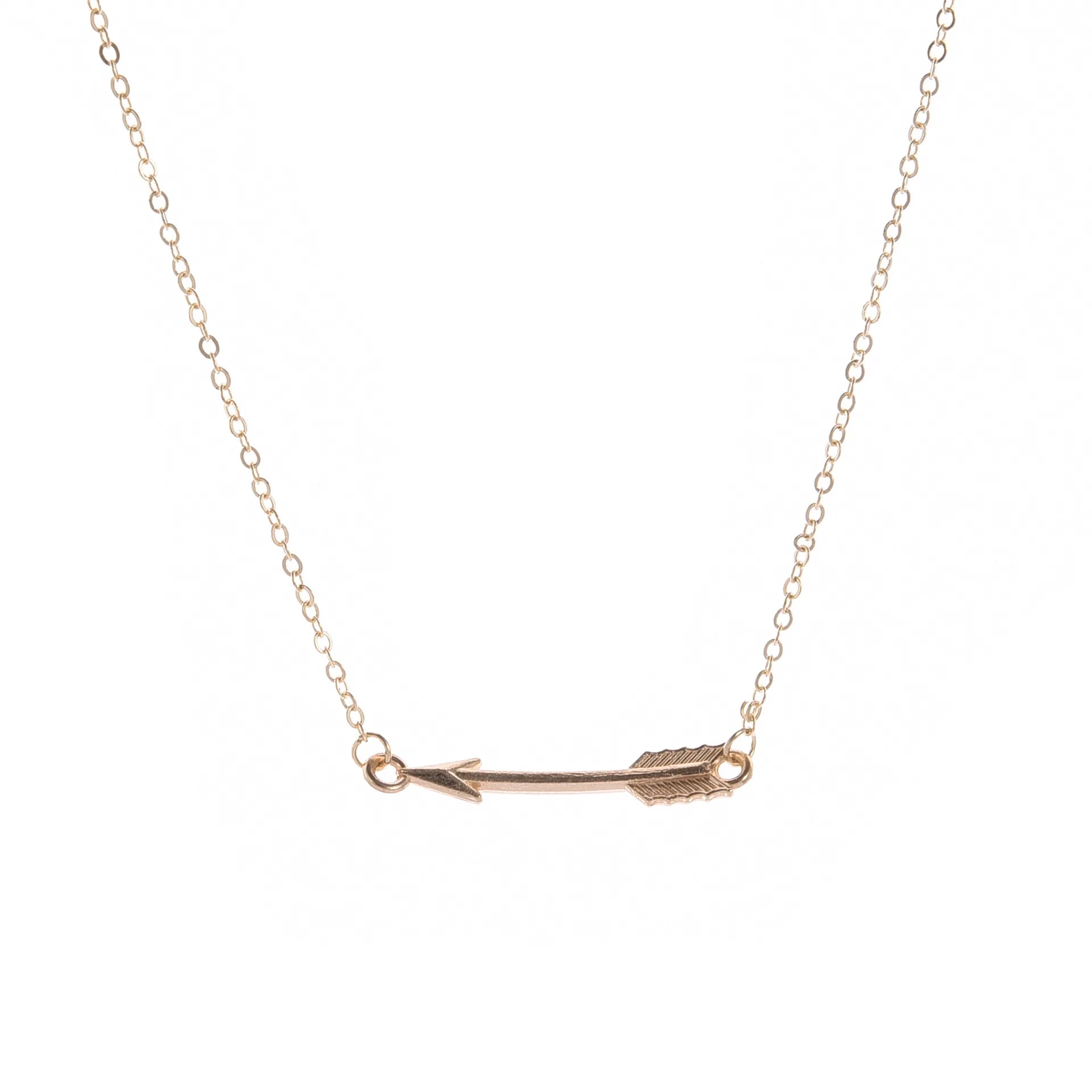 Lucky Love Arrow Charm Pendant Choker Necklace