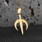 Retro Neptune Poseidon Trident Necklace Ukraine National Emblem Pendant Men\\\\\\'s Fashion Cool Trendy Jewelry Accessories