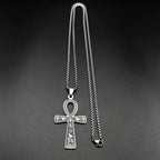 Egyptian Ankh Cross Pendant Necklace — Gold