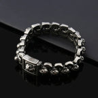 Fashion Charm 316L Stainless Steel Skull Bracelet for Men Popular Domineering Skull Bangles Punk Hip Hop Style Jewelry Wholesale