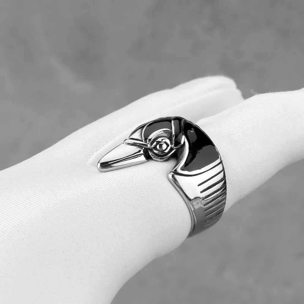 Nordic Viking Raven Pagan Amulet Ring — Stainless Steel
