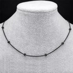 Length 60cm Ball Bead Chain Necklace for Women Men Stainless Steel Gold Sliver Black Color Fashion Jewelry Accessories