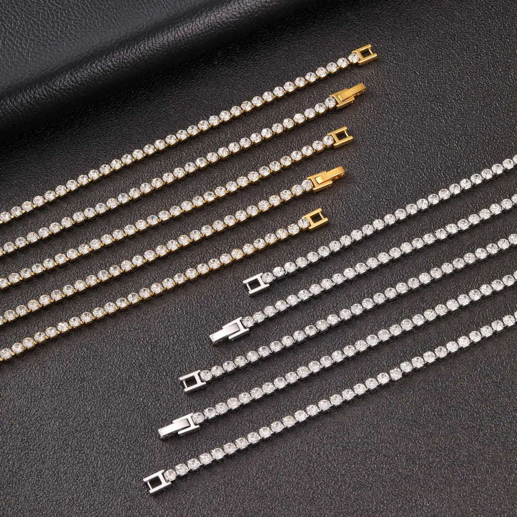 Iced Out Tennis Chain 4mm — Stainless