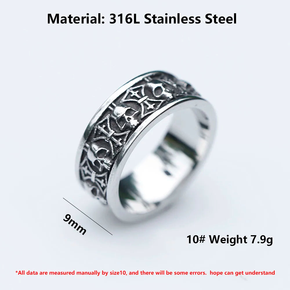 Ares Gods of War Skull Ring — Stainless Steel