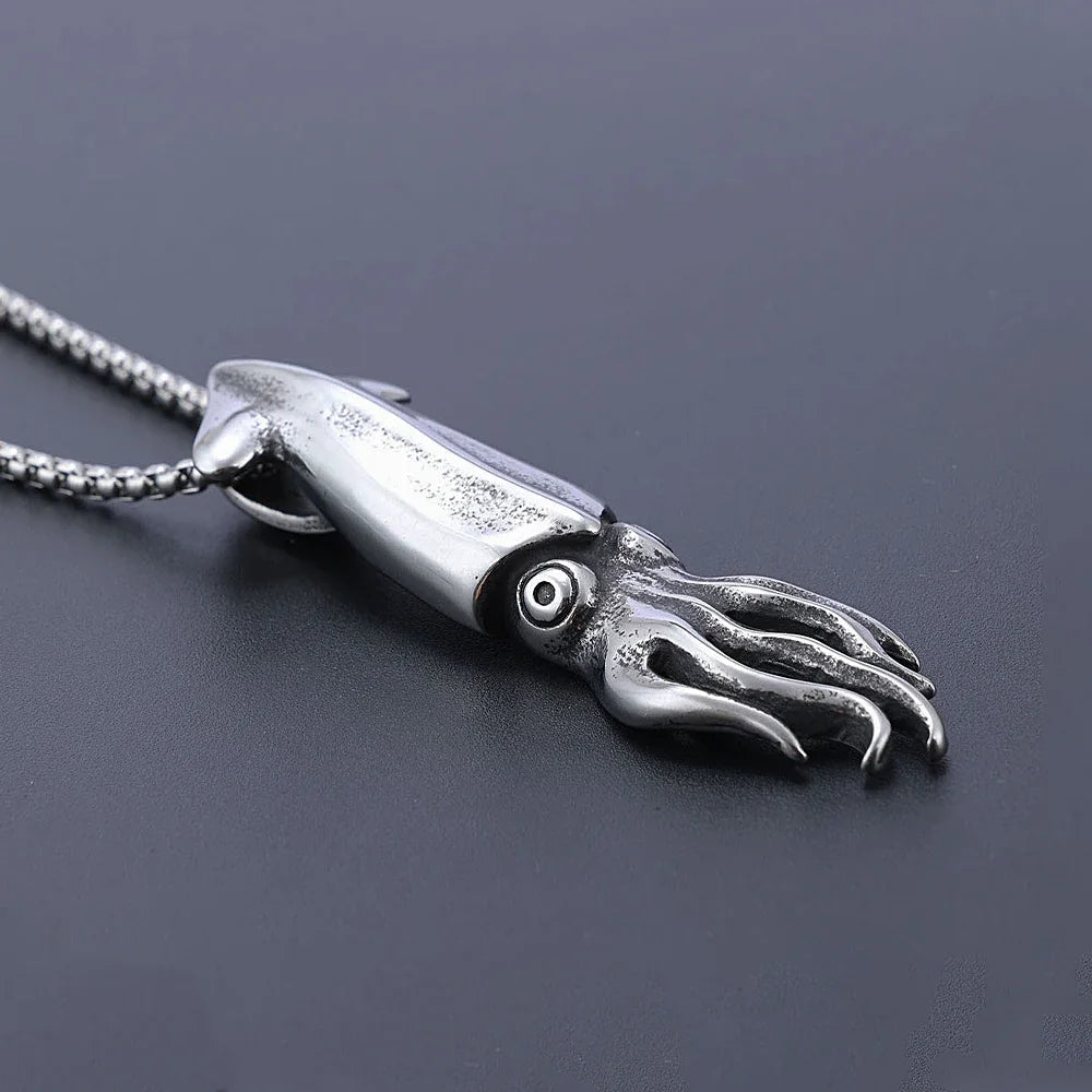 Punk Fashion Octopus Pendant Necklaces For Men Stainless Steel High Quality Animal Street Rock Necklace Chain Jewelry