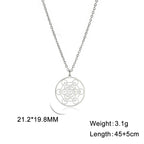 LIKGREAT Angel Seal Archangel Metatron Cube Necklace for Men Women Geometry Stainless Steel Pendants Amulet Spiritual