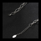 Double Layer Stacked Necklace — Stainless