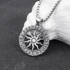 Silver Viking Sun Circle Pendant Necklace Box