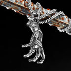 Devil Hand Skull Pendant Necklace — Stainless Steel