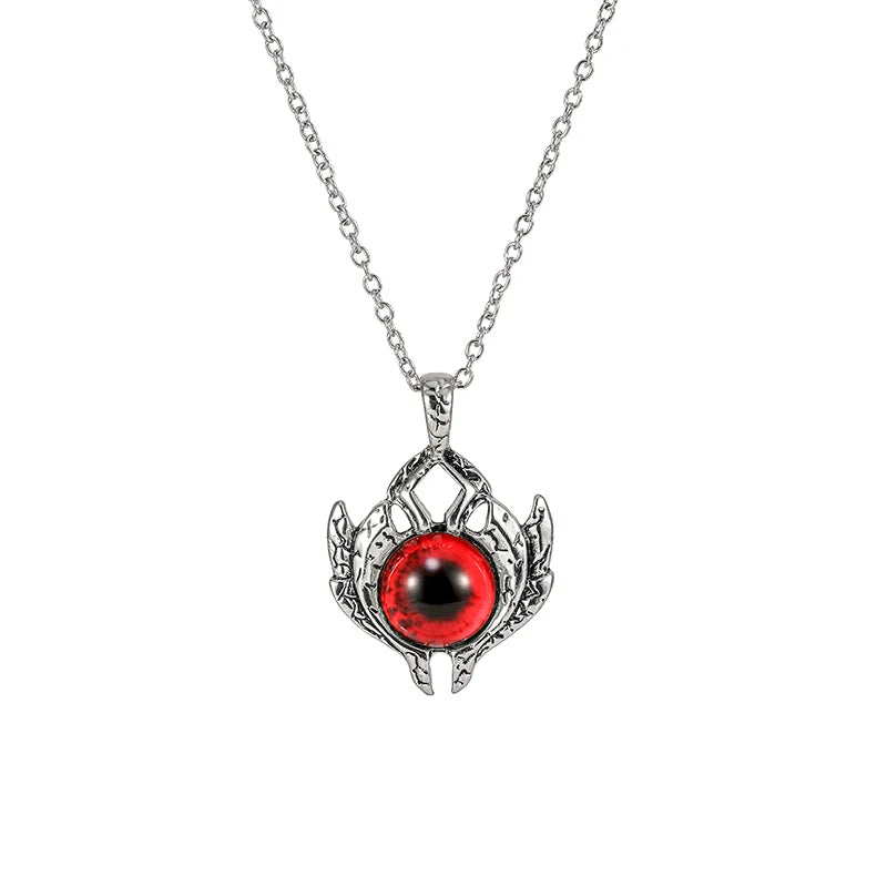 Antique Evil Eye Pendant Necklace For Women Men Creative Punk Hollow Star Colorful Eyeball Connect Choker Chain Jewelry