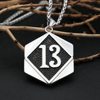 Lucky Number Pendant — Stainless Steel
