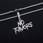 Iced Out Letter Pendant — 14K Gold