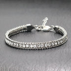 Zirconia Tennis Chain Bracelet — Stainless Steel