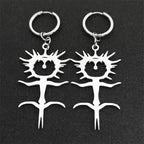 Ghost Silver Earrings Gothic Ghostemane Drop Long