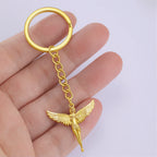 Kkjoy 3D Powder Cast Angel Goddess Keychain Stainless Steel Wing Guardian Angel Pendant Bag Accessories Creative Gift