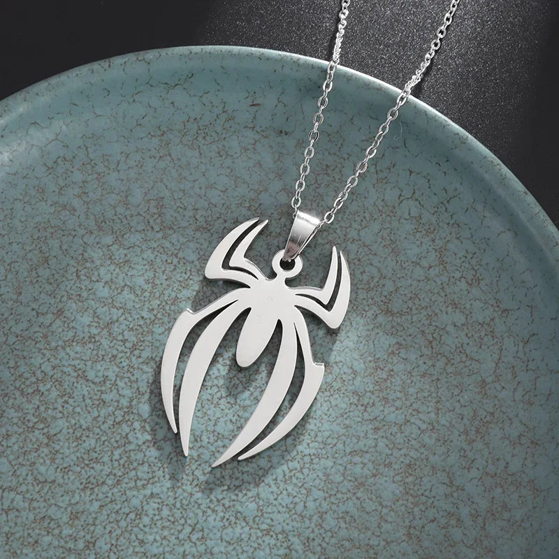 Stainless Steel Square Black Natural Stone Necklace Beautiful Geometric Polygon Pendant for Women Casual Punk Jewelry
