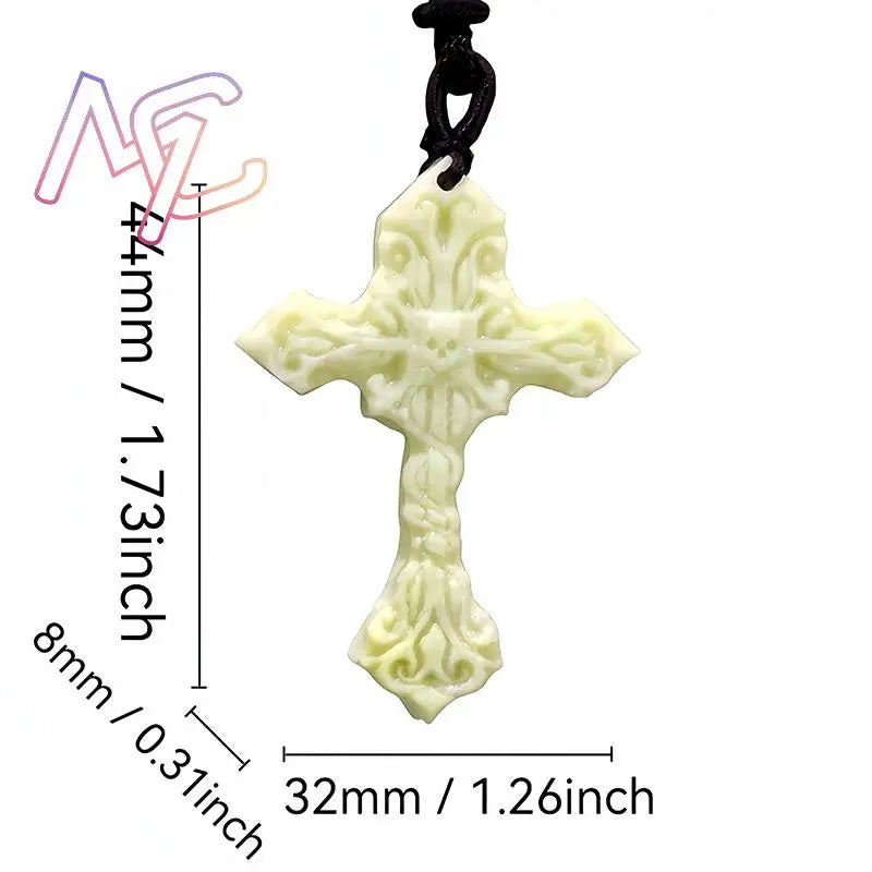 Natural Real Jade Cross Pendant Necklace Talismans Amulet Designer Gift Carved Jewelry Gifts for Women Men Charm Chinese