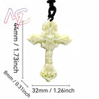 Natural Real Jade Cross Pendant Necklace Talismans Amulet Designer Gift Carved Jewelry Gifts for Women Men Charm Chinese
