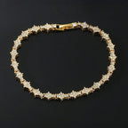 Round Stone Star CZ Bracelet — Stainless Steel
