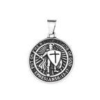 Templar Cross Steel Pendant Vintage Sword Knight