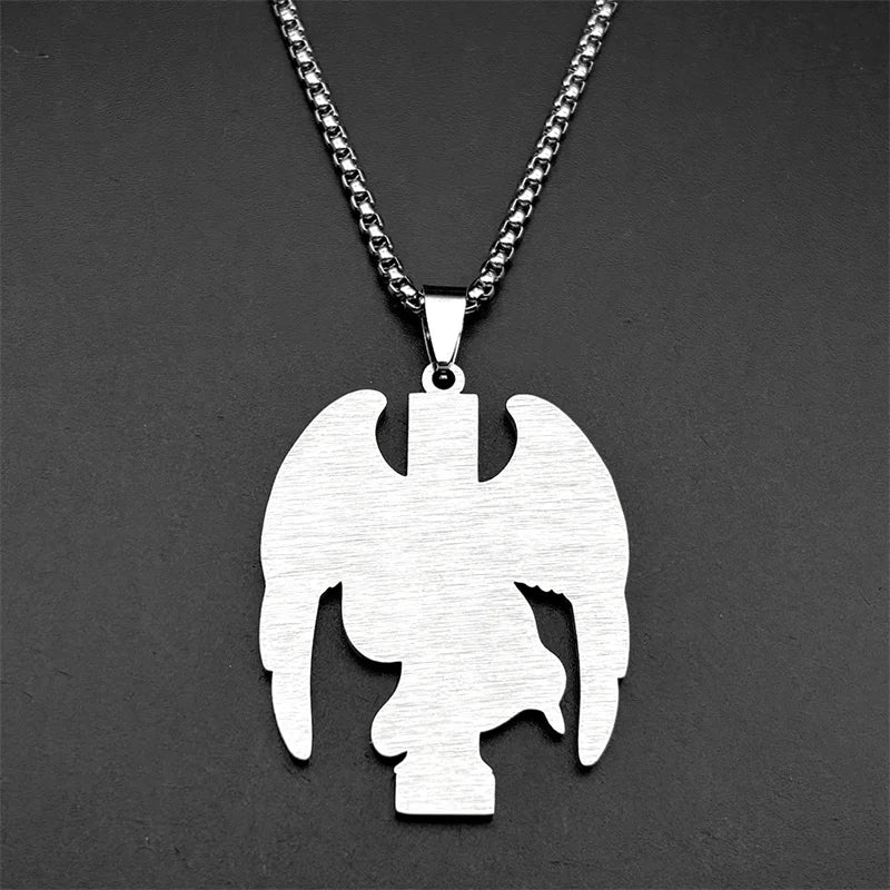Archangel St.Michael Protect Us Cross Pendant Necklace for Women Men Stainless Steel Gold Color Saint Michael Chain Jewelry