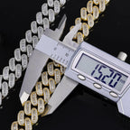 NUOYA Hip Hop 15mm Iced Out Zircon Bracelet Hip Hop Miami Cuban Chain Bracelet Men Jewelry Gift