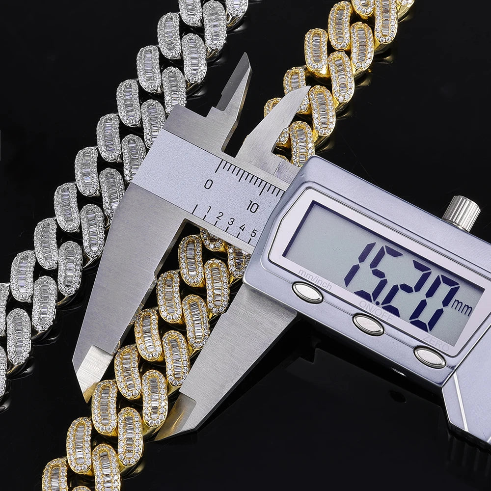 NUOYA Hip Hop 15mm Iced Out Zircon Bracelet Hip Hop Miami Cuban Chain Bracelet Men Jewelry Gift