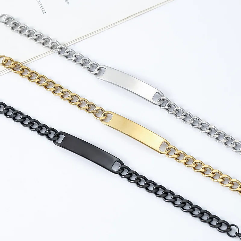 Steel Bracelet 7MM Hand Punk Street Style