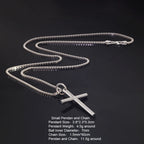 Real Solid 925 Sterling Silver Cross Pendant For Men And Women Smooth High Polishing Simple Design Jesus Christ Jewelry