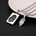 “Heart Shape Couple Necklace, Stylish Valentine's Gift for Couples”。