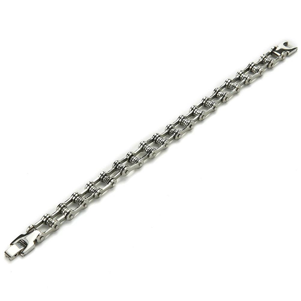 Biker Bicycle Motorcycle Chain Bracelet Bangle Punk Jewelry Retro Men Fashion Titanium Steel Bracelet Gift