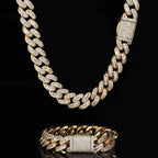 Iced Out Cuban Necklace Stainless Steel 15MM