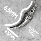 Carved Wolf Teeth Men Necklaces With Pendant Stainless Steel Jewelry For Male Women Punk Hip Hop Accessories Gifts