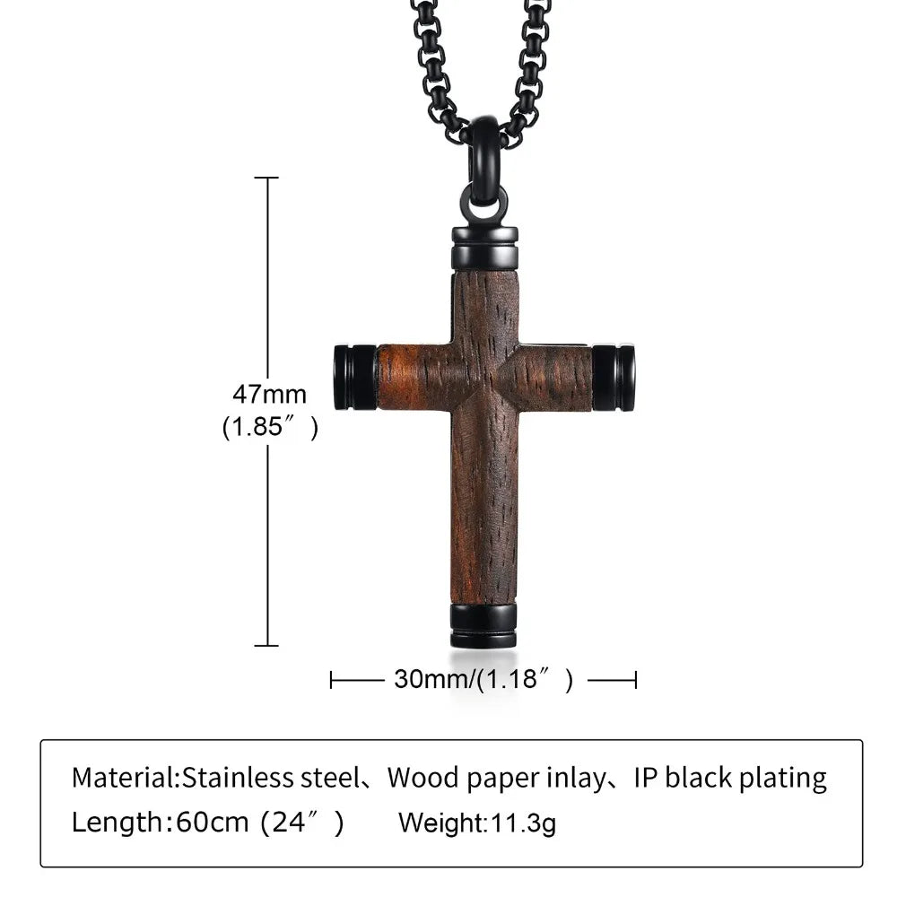 Prayer Hand Cross Stainless Steel Pendant Necklace