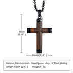 Prayer Hand Cross Stainless Steel Pendant Necklace