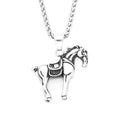 Horse Pendant Necklace — Stainless Steel