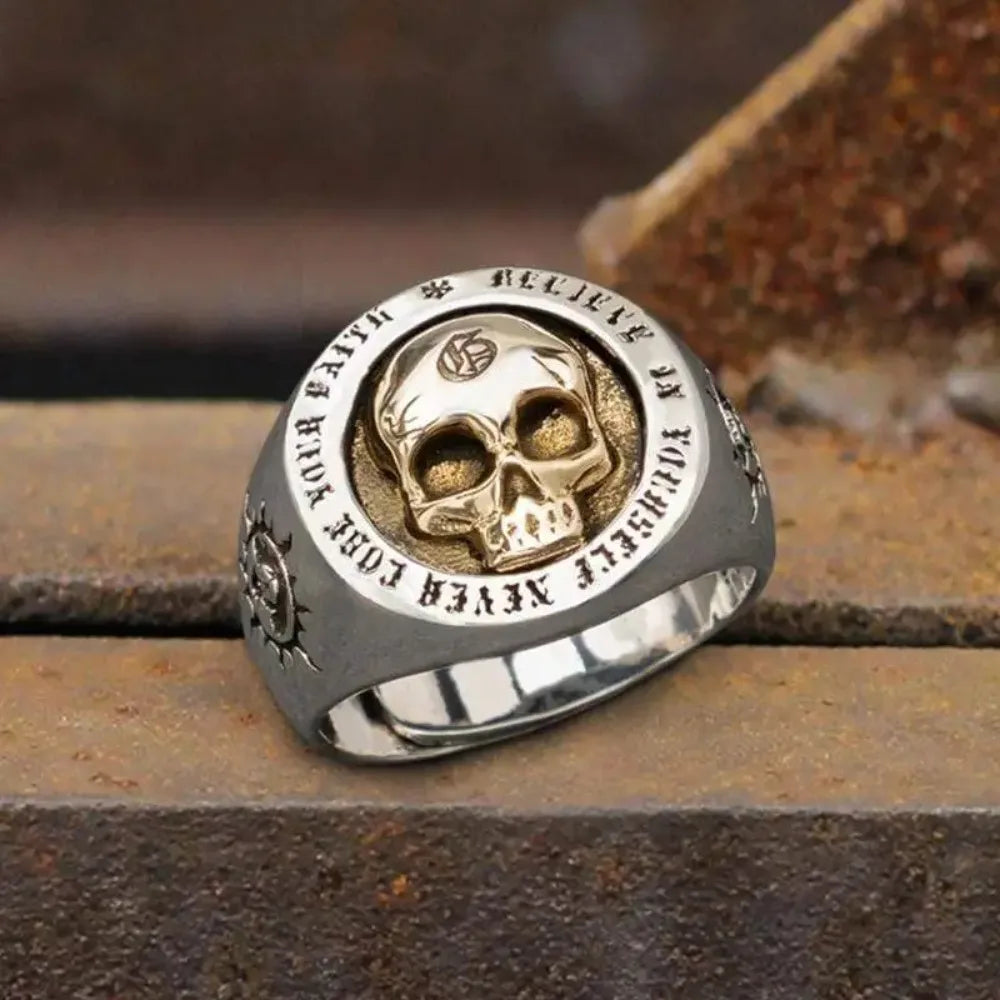 2024 Popular European and American Domineering Skull Men's Rings Personalized Punk Trend Hip-hop Rock Men's Rings