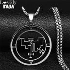 Demon Seal Vual Pendant — Silver Stainless