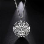 Archangel Raphael Winged Medallion Necklace — Stainless Steel