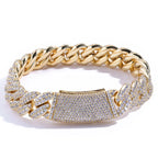 13mm Cuban Link Chain Necklaces Iced Out Miami Cuban Chain for Man Women Iced Out Shiny Inlaid Zircon Hip Hop Jewelry