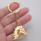 Hollow Horsehead Keychain for Men & Women — Stainless Steel