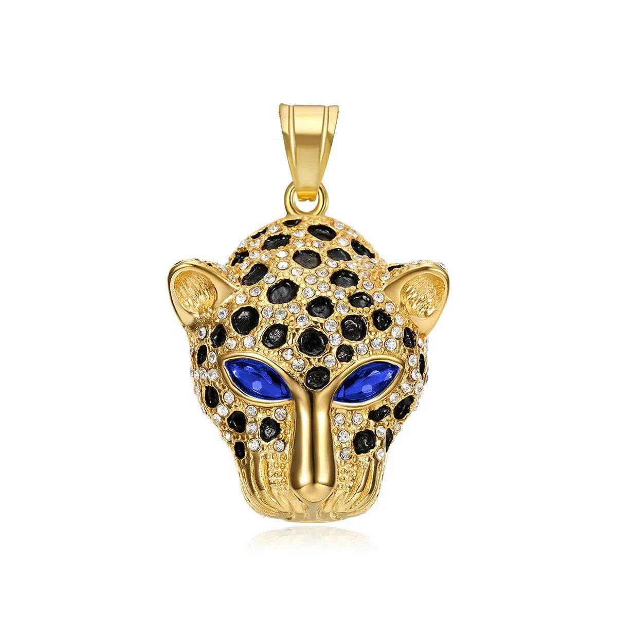 Vintage Leopard Head Pendant Necklace — Stainless Steel