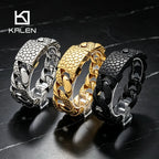 Snake Scale Cuban Link Bracelet 25mm — Heavy, Stainless Steel