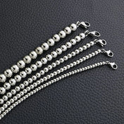 Round Bead Chain Necklace — Stainless Steel