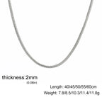 Skyrim Round Snake Chains Stainless Steel Necklace Men Women 40/45/50/55/60cm Length Unisex Hip Hop Punk Jewelry Gifts Wholesale