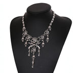 New Model Vintage Pirate Skull Statement Necklace for Women Gothic Punk Skeleton Choker Necklace Collier Femme Bijoux