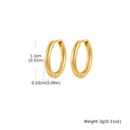 Minimal Hoop Earring — Stainless Steel