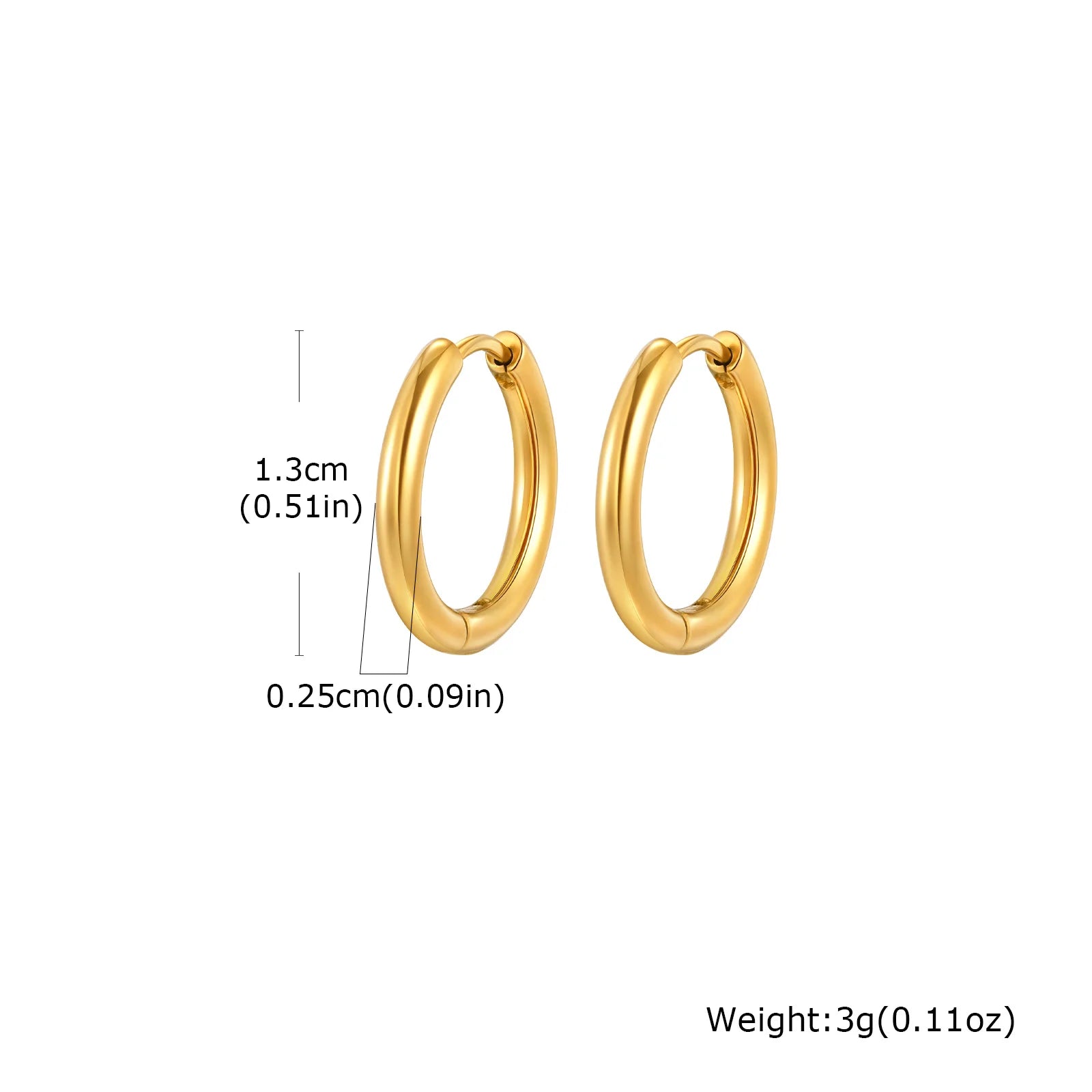 Minimal Hoop Earring — Stainless Steel