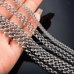Silver Rolo Chain Necklace — Stainless Steel