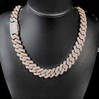 Two-Tone Iced Out Cuban Chain Necklace 20MM